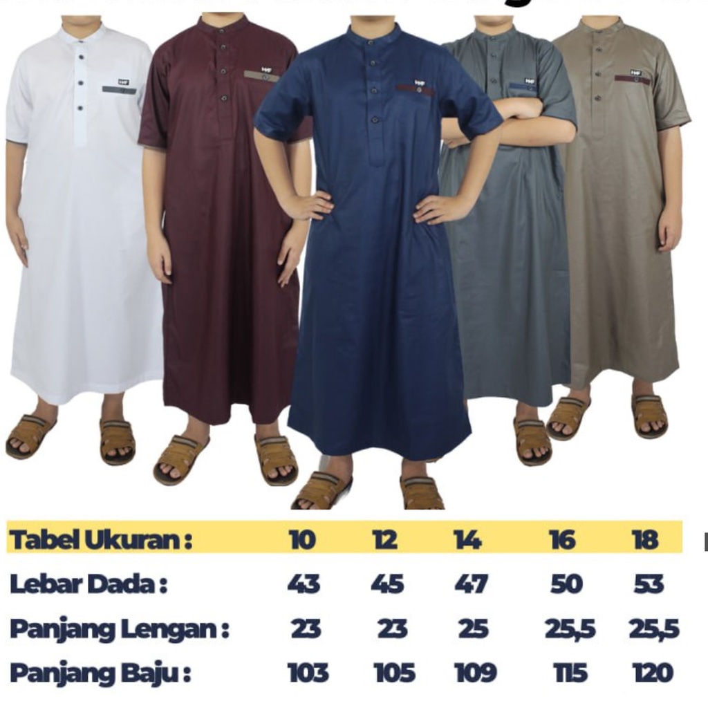 PROMO GAMIS JUBAH ANAK LENGAN PENDEK HANIF/GAMIS JUBAH PUTIH ANAK LAKI LAKI/GAMIS JUBAH ANAK COWOK
