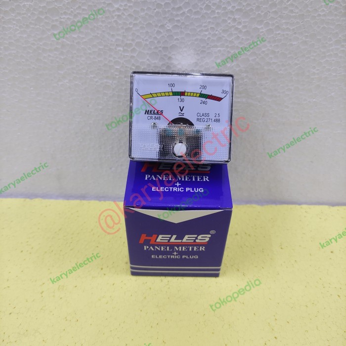 FREE ONGKIR PANEL METER VOLTMETER COLOK ANALOG HELES CR-848 HELES CR 848 ORIGINAL FREE ONGKIR