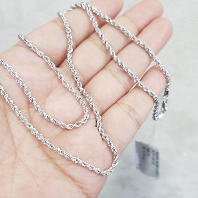 TERMURAH KALUNG EMAS TAMBANG PANJANG PUTIH 