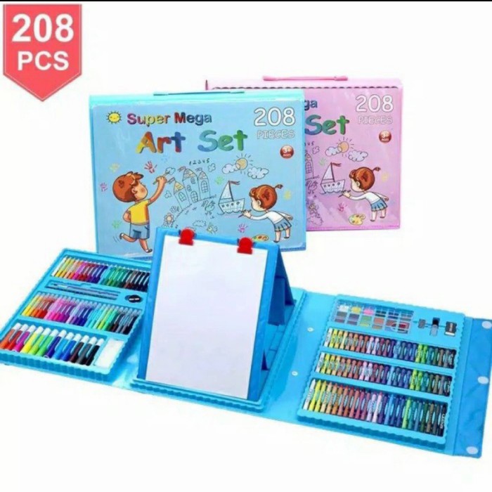 

Alat Mewarnai Crayon Sil Warna Cat Air Spidol 208 Psc