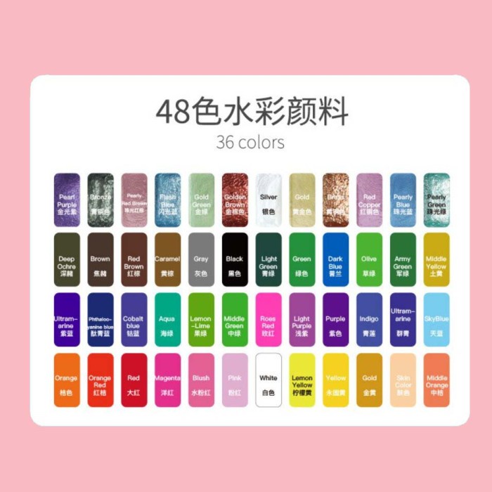 

Giorgione Watercolor Set 36 / 48 Pearlescent Starry Cat Air Metallic