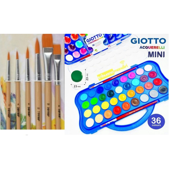 

Paket Komplit Cat Air Utk Anak 36 Warna Dan 6 Ukuran Kuas Watercolor