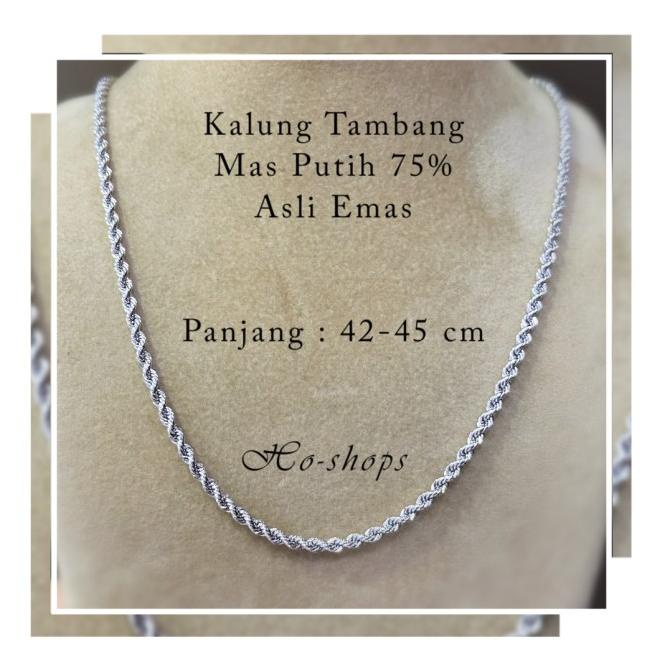 FLASH SALE KALUNG TAMBANG MAS PUTIH KADAR 75% ASLI EMAS 