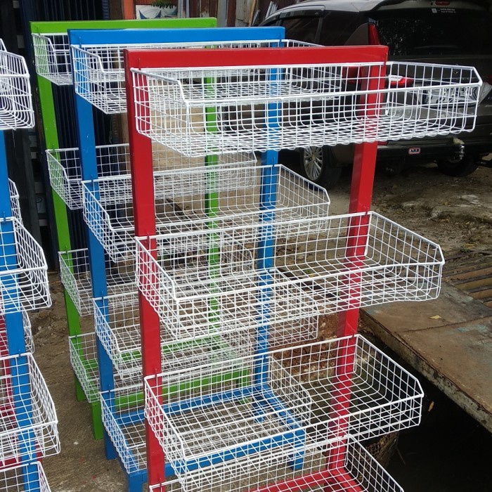Terlaris Rak Jualan Warung Permen Keripik Snack Rak Ciki Chiki Keranjang