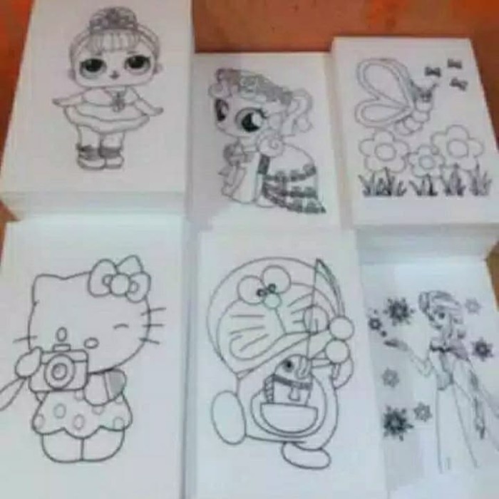 Styrofoam Lukis/Mewarnai 1 Set 6 Gambar Kter