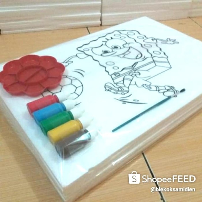 styrofoam lukis/mewarnai 1 set 6 gambar karakter