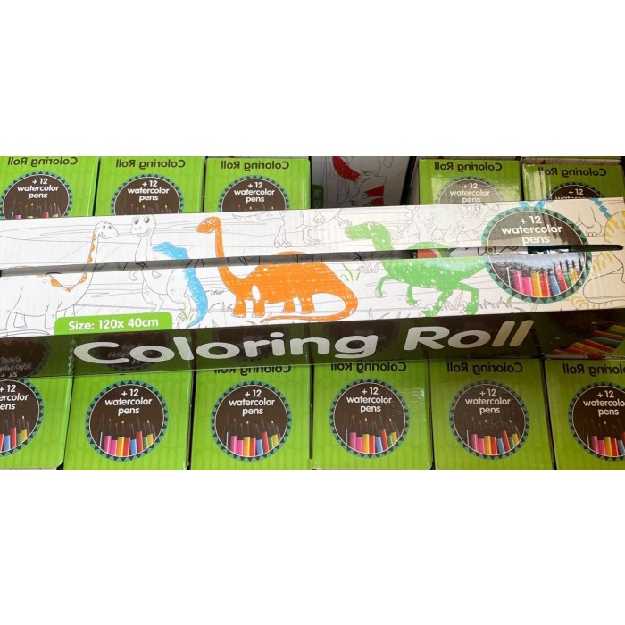 

Topsky Colng Roll Dinosaur Theme Long Poster Mewarnai Seni