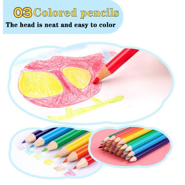 

Zf208 Paket Set Alat Gambar Mewarnai Anak Colorful Childrens Art Set