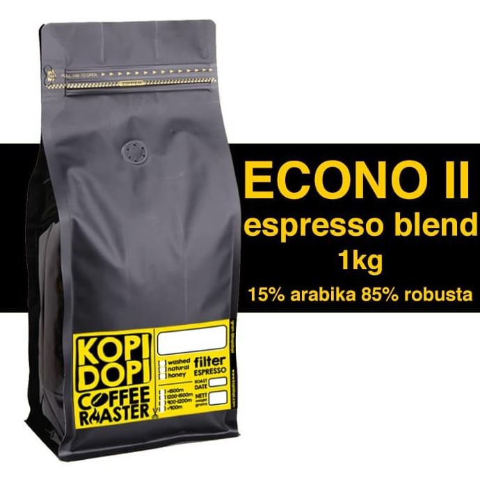 

Kopi Espresso Blend ECONO II 15:85 1 kg 1kg Es Kopi Susu Kekinian ORIGINAL