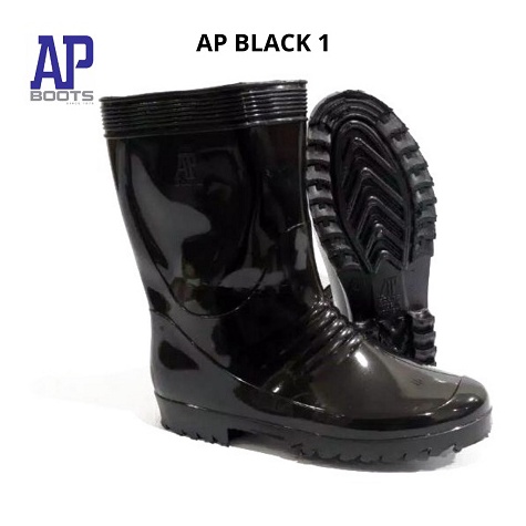 Modern.. AP BOOTS HITAM 1 - AP BLACK I 25-28 -AP BLACK 1 - SEPATU BOOT PENDEK KARET - SEPATU BOOT KA