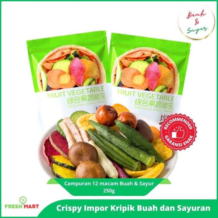 

Elvira- Cemilan Snack Import Kripik Buah Sayur Kering Campuran 12Macam (250Gr)