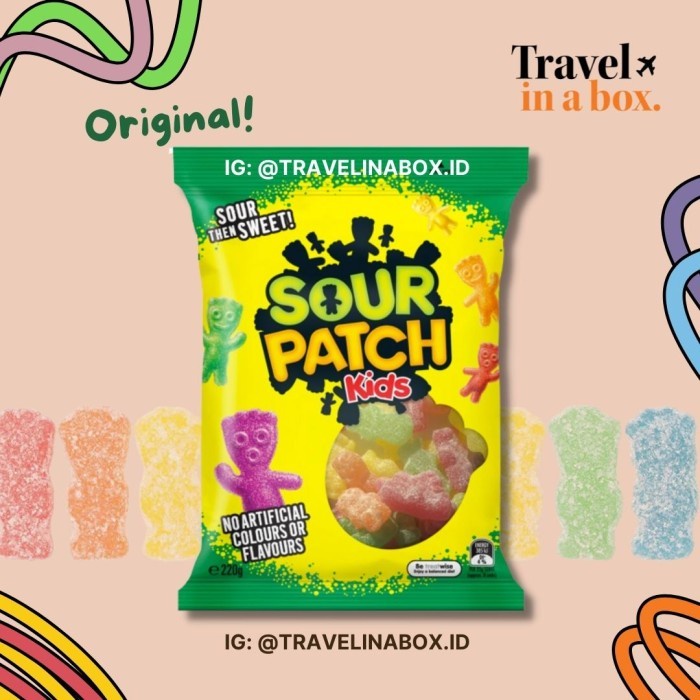 

Elvira- Sour Patch Kids 220Gr Original & Max Super Sour / Snack Impor Amerika