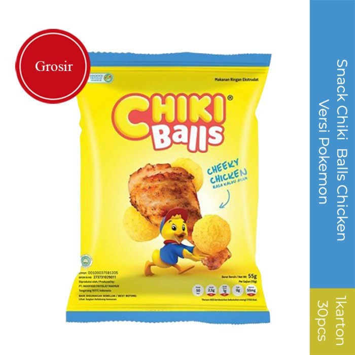 

Elvira- Chiki Snack Balls Chicken 55Gr 1 Karton 30Pcs Grosir
