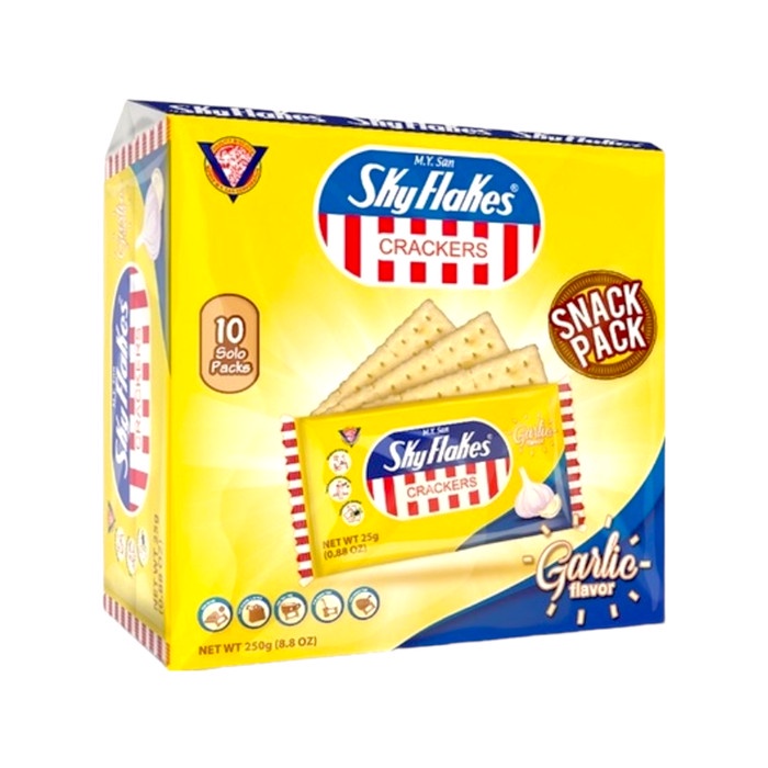 

Elvira- Sky Flakes Crackers Snack Pack Garlic Flavor 250G