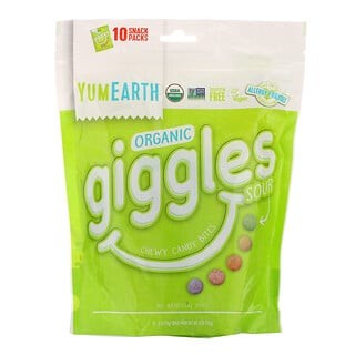 

Elvira- Yumearth Organic Giggles Sour 10 Snack Packs 10 X 14G