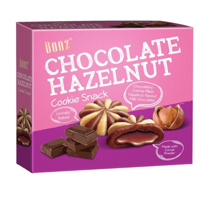 

Elvira- Bonz Cookie Snack Chocolate Hazelnut 100 G