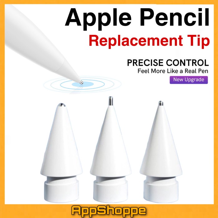 

Terlaris Apple Pencil Gen 1 2 Upgraded Replacement Tip Nib Case Stylus Pen