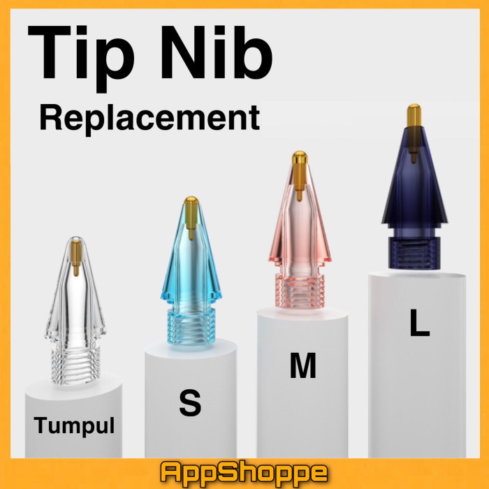 

Terlaris Replacement Tip Nib Compatible For Apple Pencil High Sensitive 4 Size