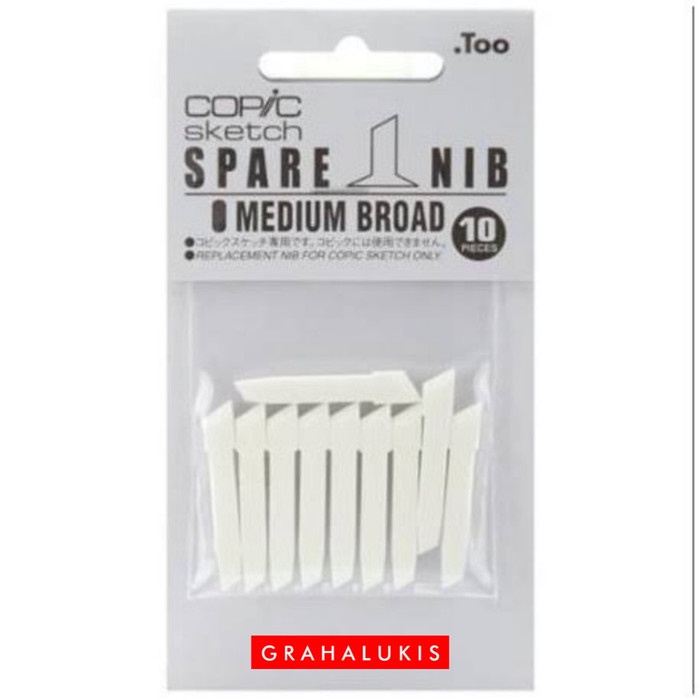 

Terlaris Copic Sketch Spare Nib Medium Broad 10 Pcs