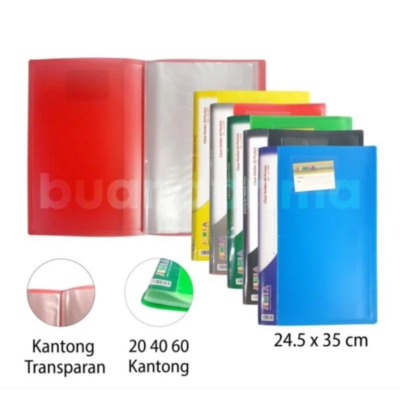 

RO Map Plastik / Clear Holder / File Dokumen Keeper A4 20 Lembar