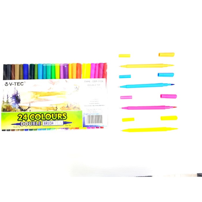 

Brush 24 Warna Kaligrafi Double Tip