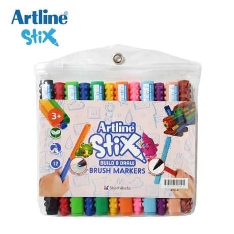 

Artline Stix Brush Marker Set Isi 12 Warna/Colng Brush
