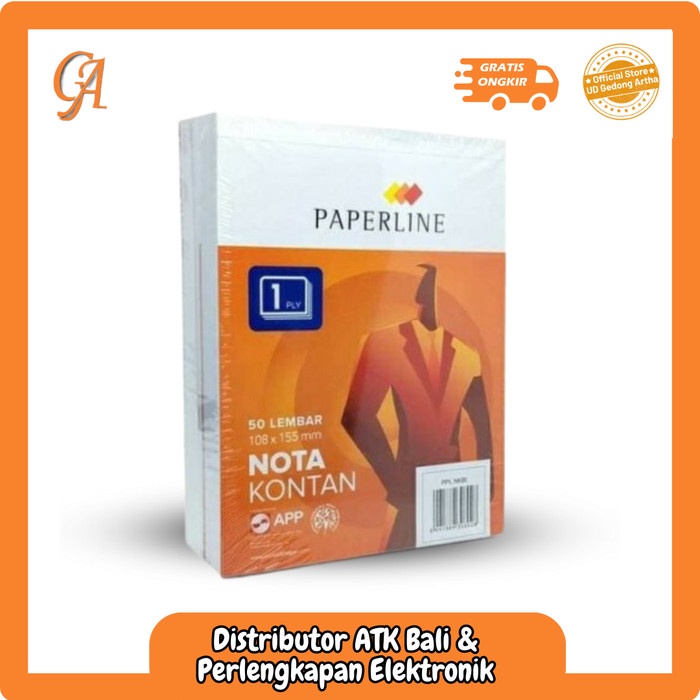 

Jual Nota Kecil 1 Rangkap Merk Paperline / Nota Kontan