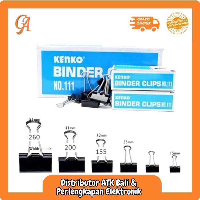 

Jual Binder Clip Joyko no 155 | 1 Box Isi 12 Pcs