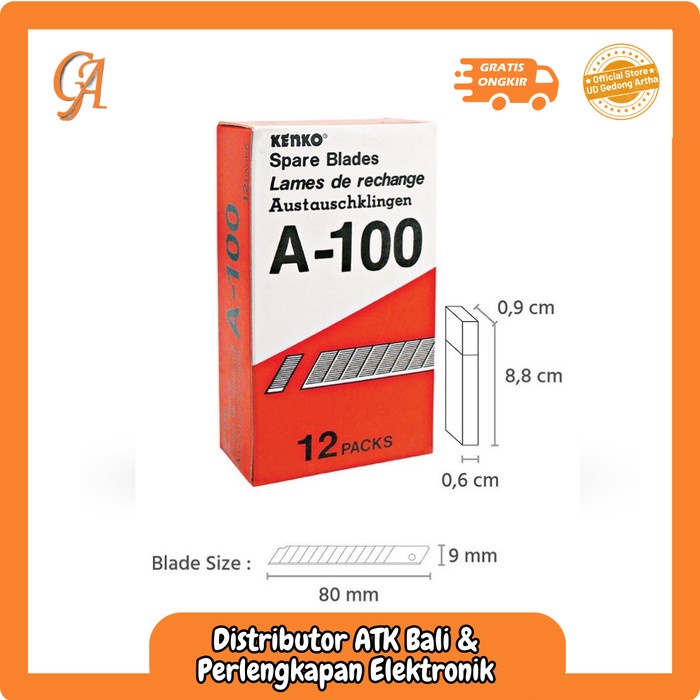

Isi Cutter Kecil / Refil Cutter Kecil Merk Kenko A-100