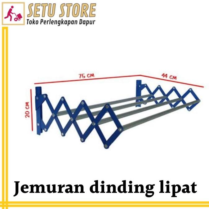 Jemuran Pakaian Lipat Aluminium Jemuran Dinding Lipat Jemuran baju