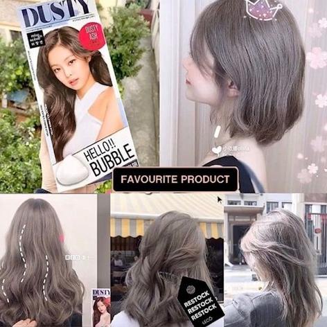 Mise en Scene Hello Bubble Hair Coloring Dusty Ash Cat Rambut Abu