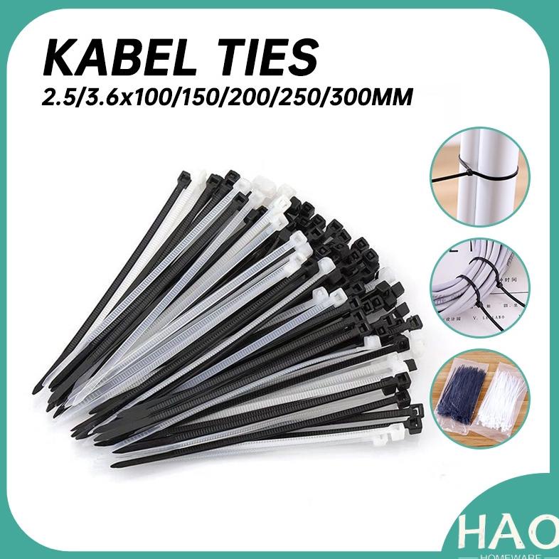 

Trending Kabel Ties 2.5/3.6X100/150/200/250/300Mm Warna Putih/Hitam 1Pack Isi 100Pcs