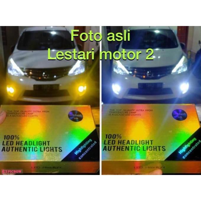 ASLI 100% LAMPU FOGLAMP LED H11 H16 2 WARNA PUTIH KUNING SUPER TERANG ORIGINAL