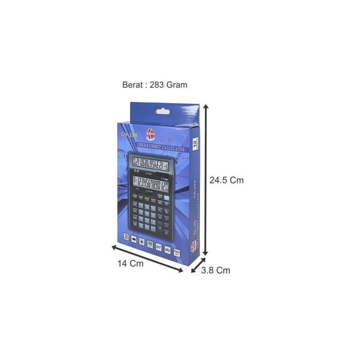 

KALKULATOR LAYAR DEPAN BELAKANG D-R CH299 (12 DIGIT)