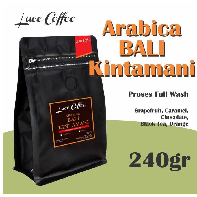 

Kopi Arabica Bali Kintamani 240g - Biji sangrai/Bubuk ORIGINAL