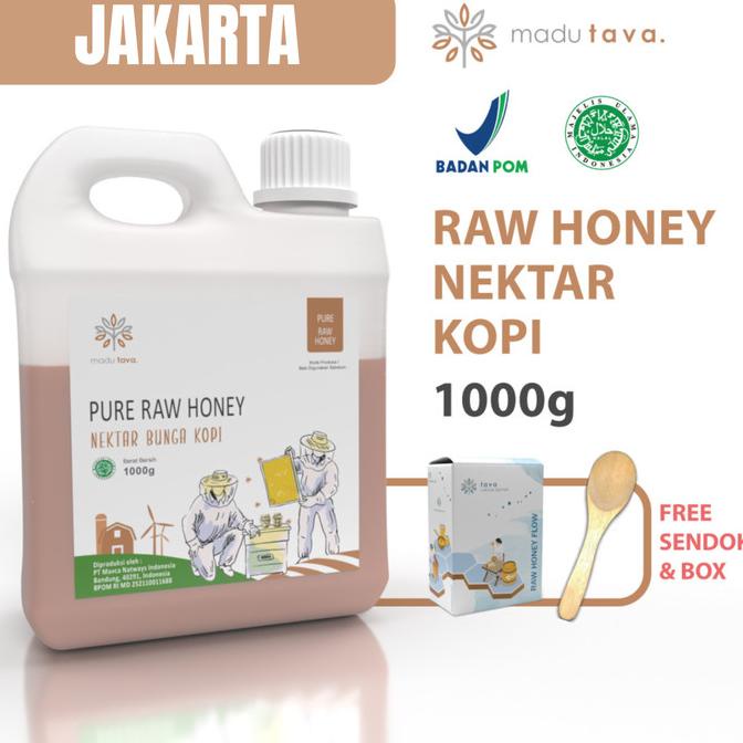 

Madu Murni Asli Tava 1kg Nektar Kopi 100% Pure Raw Honey Sarang Alami ORIGINAL
