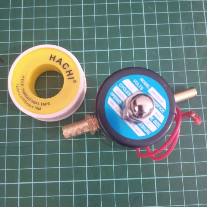 Selenoid Valve 1/4 Gas Konversi Gas Dryer Laundry Set (Nepel+Spuyer)