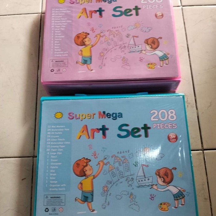 

Magic Art Set 208 Pcs-Crayon Drawing-Alat Lukis-Sil Warna