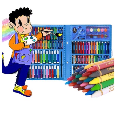 

Crayon 150 Set/ Crayon Art Set Koper Perlengkapan Mewarnai Anak Anak