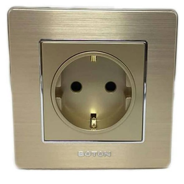 Nq Stop kontak Boton colokan listrik Boton k2 Gold Champagne ✵ ➝