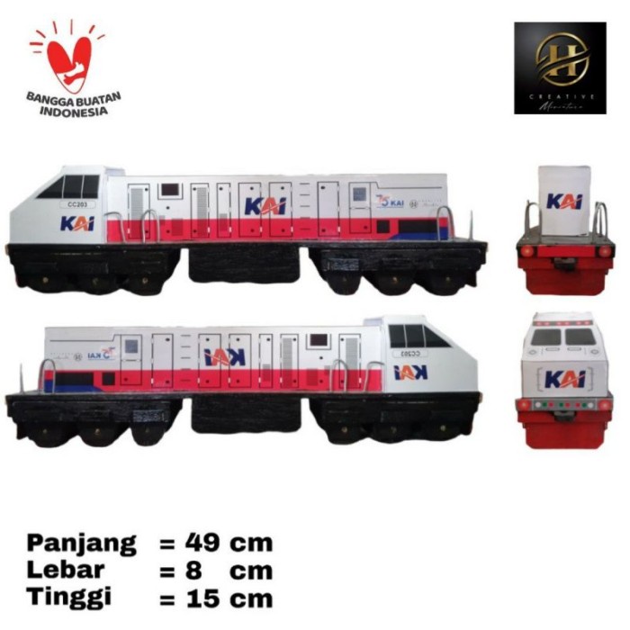 Hadir Lokomotif Kereta Api Cc203 Livery 2014 - Miniatur Kereta Api Kayu Berkualitas