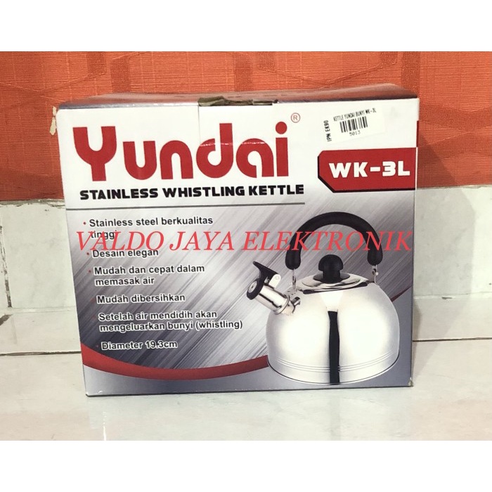 Harga Spesial Teko Siul Yundai 3 Liter Wk-3L Teko Bunyi Yundai Pemanas Air