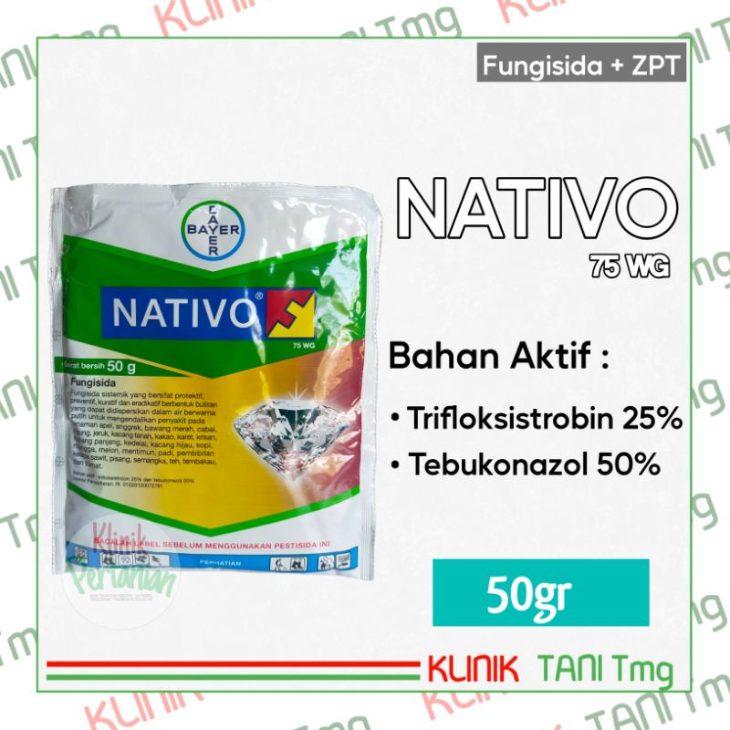 NATIVO 75WG - 50gr | FUNGISIDA + ZPT DENGAN 2 BAHAN AKTIF | OBAT BUSUK DAUN | OBAT BUSUK BATANG | OB