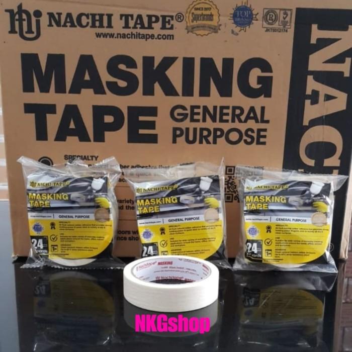 

Masking Tape/Lakban Kertas Nachi 1Inch 24Mm X 18Mtr(Min 1Dus = 96Roll)