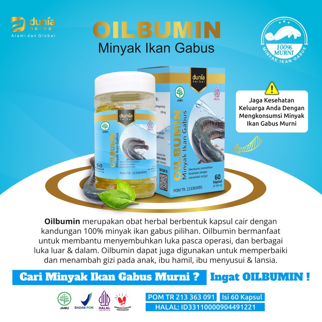 Minyak Ikan Gabus Oilbumin asli 100%