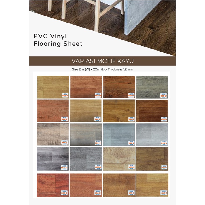 Terlaris Karpet Vinyl Lantai Motif Kayu / Vinyl Alva Meteran Untuk Lantai