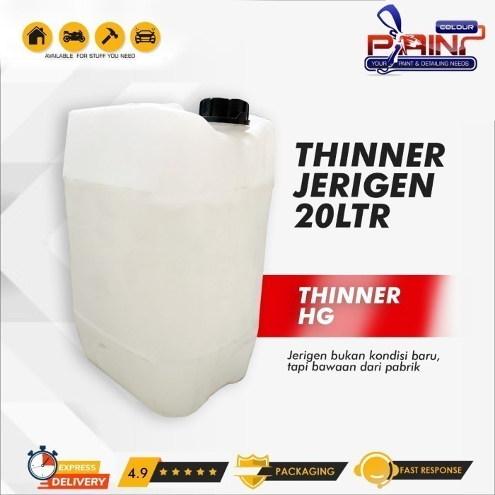 Thinner Hg Jerigen 20 Liter Kemasan Jerigen Pengencer Cat Dll Bestseller Thinner