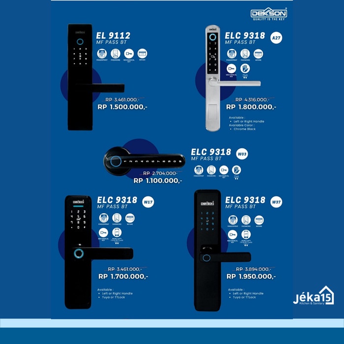 Terlaris Electronic Lock Dekkson Smart Door Lock Kunci Pintu Digital