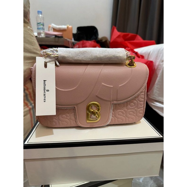 ALUNA MEDIUM DUSTY PINK white TAS BS BUTTONSCARVES