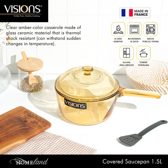 Visions Saucepan Panci Kaca Tempered Glass Berkualitas